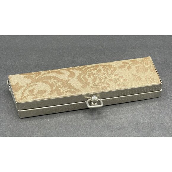 VTG Cat Eye Glasses Mid Century Gold Tone Ornate 1/10 12K GF 44 Alum With Case - Picture 13 of 16